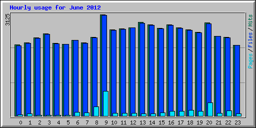 Hourly usage for June 2012