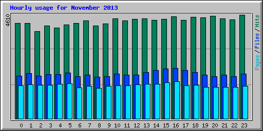 Hourly usage for November 2013