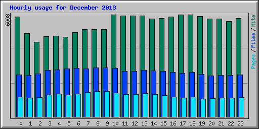 Hourly usage for December 2013