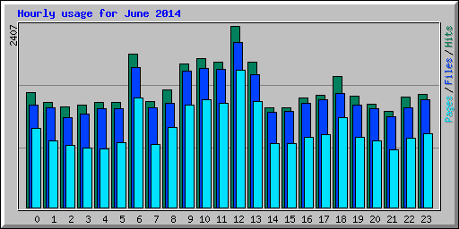 Hourly usage for June 2014