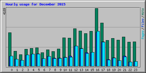 Hourly usage for December 2015